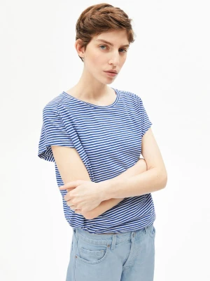 ARMEDANGELS Koszulka damska - Slub Kobiety Bawełna (100%) niebieski w paski,