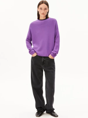 ARMEDANGELS Sweter damski - Merinaa Kobiety Bawełna lila jednolity,