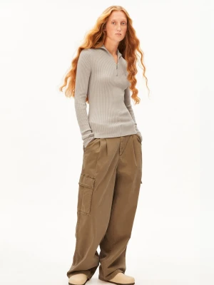 ARMEDANGELS sweter z kapturem Kobiety Bawełna (100%) beżowy