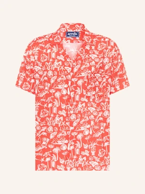 Arrels Barcelona Koszula Z Klapami Red Le Bel Ete × Edith Carron Comfort Fit rot
