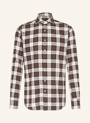 Artigiano Koszula Flanelowa Classic Fit braun