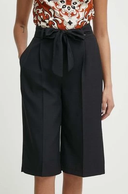 Artigli spodnie damskie kolor czarny szerokie high waist AP38223