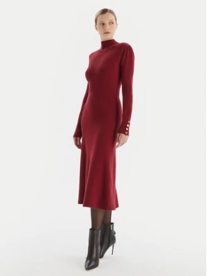 Artigli Sukienka dzianinowa ACAB003090 Bordowy Regular Fit