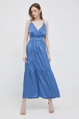 Artigli sukienka kolor niebieski maxi rozkloszowana