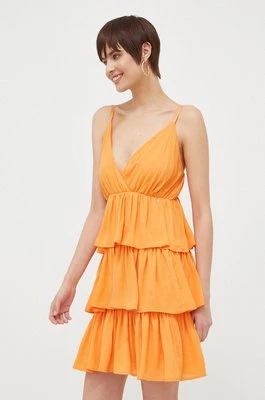 Artigli sukienka kolor pomarańczowy mini rozkloszowana