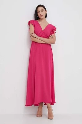 Artigli sukienka kolor różowy maxi rozkloszowana