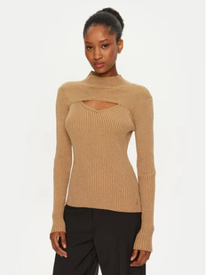 Artigli Sweter ACMA000070 Złoty Slim Fit