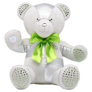 Zdjęcie produktu Artykuł kolekcjonerski Build-A-Bear Birthstone Bear, Z kryształami Swarovski®, Pluszowy miś, Sierpień, Jasnozielony