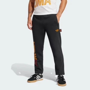 AS Roma Graphic Tracksuit Bottoms Adidas czarny