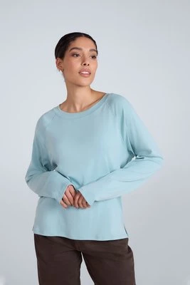 Ashleigh — dziecięca koszulka z długim rękawem - Light Blue Animal