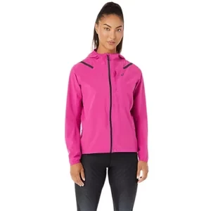 ASICS Accelerate Waterproof 2.0 Jacket 2012C219-604, Damskie, Różowe, kurtki, poliester, rozmiar: XS