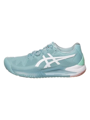 asics Buty "Resolution 8" w kolorze błękitnym do tenisa rozmiar: 40