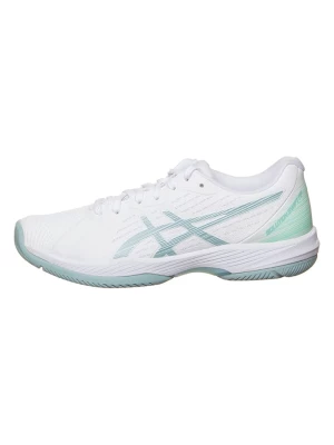 asics Buty "Solution Swift FF Clay" w kolorze biało-błękitnym do tenisa rozmiar: 37