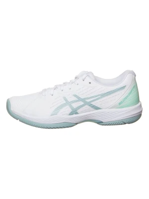 asics Buty "Solution Swift FF Clay" w kolorze biało-błękitnym do tenisa rozmiar: 39,5