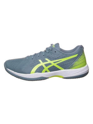 asics Buty "Solution Swift FF Clay" w kolorze zielono-niebieskim do tenisa rozmiar: 44,5