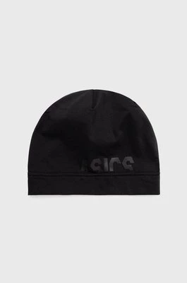 Asics czapka kolor czarny z cienkiej dzianiny