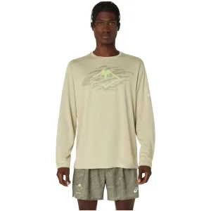 ASICS Fujitrail Logo LS Top 2011D391-300, Męskie, Zielone, longsleevy, poliester, rozmiar: L