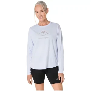 ASICS Fujitrail Logo LS Top 2012D315-400, Damskie, Niebieskie, longsleevy, poliester, rozmiar: S