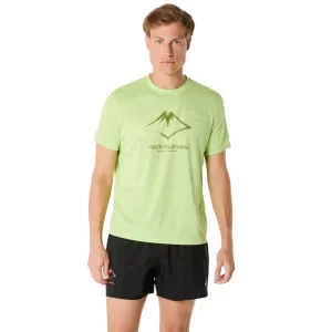 ASICS Fujitrail Logo SS Top 2011C981-300, Męskie, Zielone, t-shirty, poliester, rozmiar: L