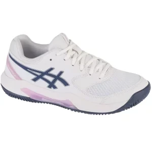 ASICS Gel-Dedicate 8 Clay 1042A255-104, Damskie, Białe, buty do tenisa, przewiewna siateczka, rozmiar: 36