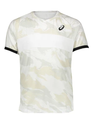asics Koszulka sportowa w kolorze biało-beżowym rozmiar: XS