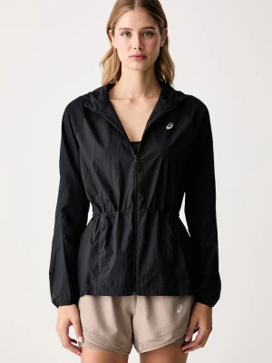 Asics kurtka sportowa damska ROAD PACKABLE JACKET czarny