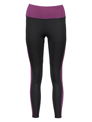 asics Legginsy funkcyjne w kolorze fioletowo-czarnym rozmiar: XS