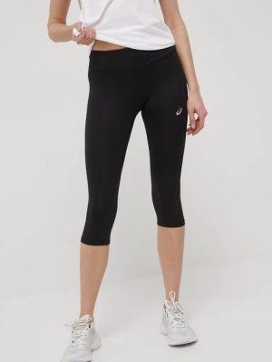 Asics legginsy treningowe Core Capri damskie kolor czarny gładkie