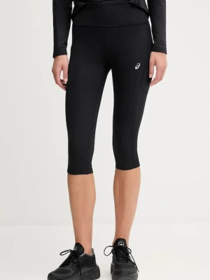 Asics legginsy treningowe damskie kolor czarny gładkie 2012D179