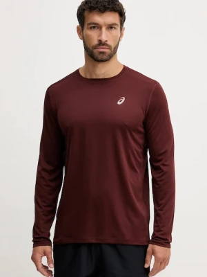 Asics longsleeve do biegania Core kolor brązowy gładki 2011D219