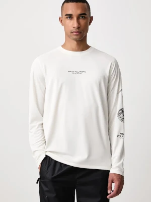 Asics longsleeve do biegania męski FUJITRAIL LOGO LS TOP biały