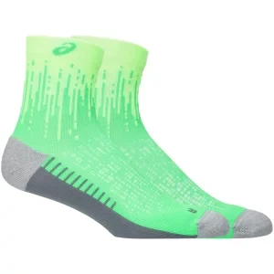 ASICS Performance Run Quarter Sock 3013B349-300, Unisex, Zielone, skarpetki, nylon, rozmiar: 47-49