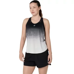 ASICS Road Fade Tank 2012D429-001, Damskie, Czarne, t-shirty, poliester, rozmiar: L