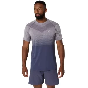 ASICS Seamless SS Top 2011C398-501, Męskie, Granatowe, t-shirty, poliester, rozmiar: L