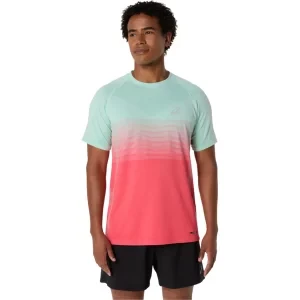 ASICS Seamless SS Top 2011C398-700, Męskie, Różowe, t-shirty, poliester, rozmiar: L