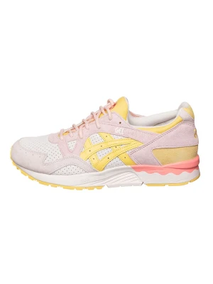 asics Skórzane buty w kolorze biało-żółto-jasnoróżowym do biegania rozmiar: 44,5