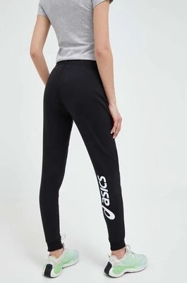 Asics spodnie dresowe kolor czarny z nadrukiem