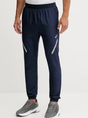 Asics spodnie treningowe LITE SHOW męskie kolor niebieski z nadrukiem 2011C754