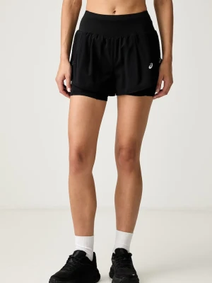 Asics szorty 2w1 damskie ROAD 2-N-1 3.5 IN SHORT czarny