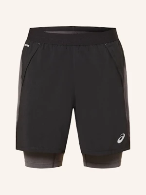 Asics Szorty Do Biegania 2 W 1 Road schwarz