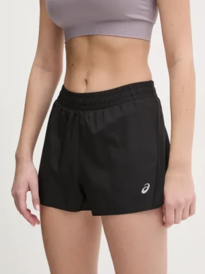 Zdjęcie produktu Asics szorty do biegania Core kolor czarny gładkie medium waist 2012D182