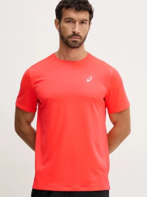 Asics t-shirt do biegania Core kolor czerwony gładki 2011D221