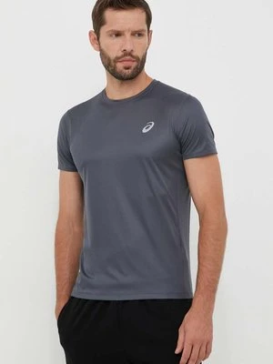 Asics t-shirt do biegania Core kolor szary gładki