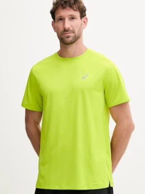 Asics t-shirt do biegania Core kolor zielony gładki 2011D221