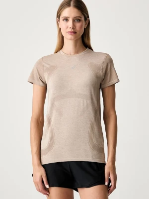Asics T-shirt treningowy damski ROAD SEAMLESS SS TOP beżowy