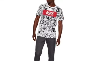 Asics TF M Graphic SS 1 Tee 2191A260-101, Męskie, Białe, t-shirty, bawełna, rozmiar: M