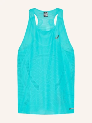 Asics Top Funkcyjny Metarun blau JASKRAWY TURKUSOWY