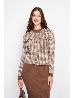 ASSUILI Blezer w kolorze jasnobrązowo-białym rozmiar: 36