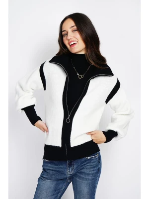 ASSUILI Kardigan w kolorze biało-czarnym rozmiar: 34