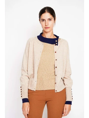 ASSUILI Kardigan w kolorze jasnobrązowym rozmiar: 38
